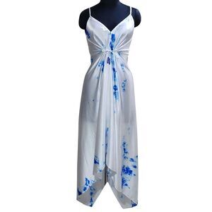 Shahida Parides HomeTie Dye Scarf Dress in Bright Blue Tye Dye NWT Size OSFM